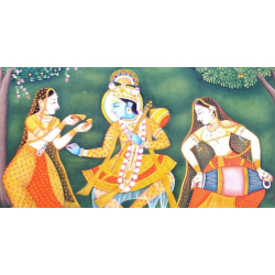 Pichwai Painting ~ Radha. Krishan { 2' X 3' }